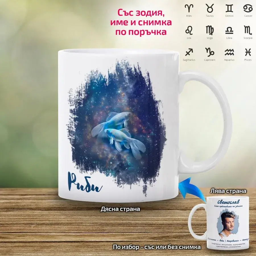 Чаша със зодиакален знак