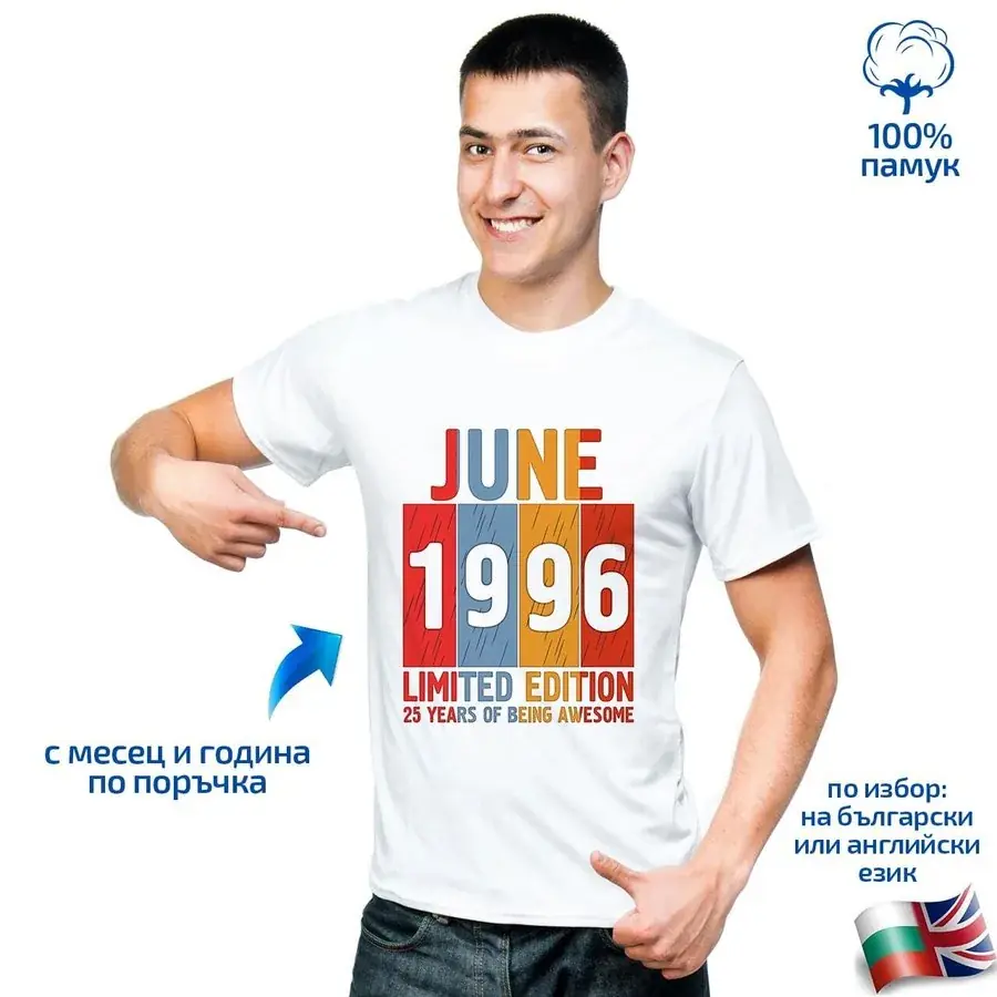 Мъжка тениска за рожден ден Limited Edition